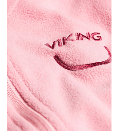 Naujiena! Viking flisinis džemperis Play Recycled Fleece Jacket. Spalva šviesiai rožinė